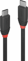 Lindy 36905 USB-C apa - USB-C apa 3.2 Adat és töltőkábel - Fekete (0.5m)