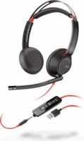 Poly Blackwire 5220 USB-A Stereo Headset - Fekete
