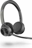 Poly Voyager 4320 UC Teams USB-C/Wireless Headset - Fekete