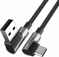 Ugreen US176 USB-A apa - USB-C apa 2.0 Adat és töltőkábel - Fekete (2m)