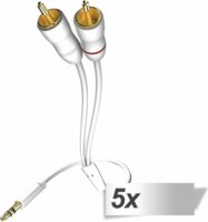 Inakustik Star MP3 Audió kábel 1.5m (3.5mm Jack apa - 2xRCA apa) (5 db/csomag)