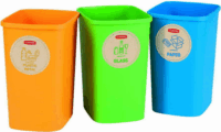 Curver ECO Friendly 3 x 9L Szelektív hulladékgyűjtő műanyag szemetes - Színes