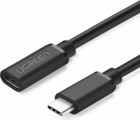 Ugreen 10387 USB-C apa - USB-C anya 3.1 Hosszabbító kábel - Fekete (1m)