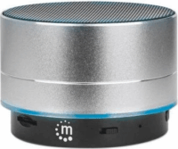 Manhattan Metallic LED Hordozható bluetooth hangszóró - Ezüst