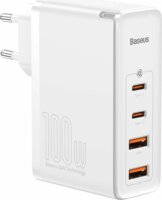 Baseus GaN2 Pro Hálózati USB-C / USB-A töltő - Fehér (100W)