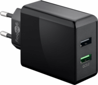 Goobay 44956 Hálózati USB-A töltő - Fekete (28W)