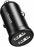 USAMS CC114 Autós USB-A töltő - Fekete (5V / 2.4A)