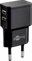 Goobay 44951 Hálózati USB-A töltő - Fekete (5V / 2.4A)