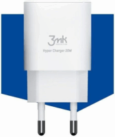 3mk Hyper Charger USB-C / USB-A Hálózati Töltő Adapter 20W - Fehér
