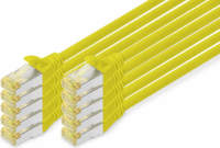 Assmann S/FTP CAT6a Patch kábel 2m - Sárga (10db)