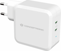Conceptronic ALTHEA08W Hálózati USB-C töltő - Fehér (100W)