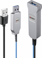 Lindy 43345 USB-A apa - USB-A anya 3.0 Aktív optikai adapterkábel - Kék/Ezüst (30m)