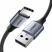 Ugreen 60126 USB-A apa - USB-C apa 2.0 Adat és töltőkábel - Fekete (1m)