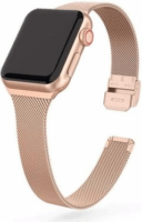 Mybandz Apple Watch S1/2/3/4/5/6/7 Csatos Milánói Fém szíj 38/40/41 mm - Rózsaarany