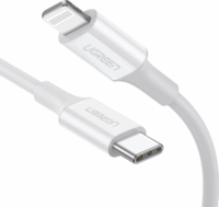 Ugreen 10493 USB-C apa 2.0 - Lightning apa Adat és töltőkábel - Fehér (1m)