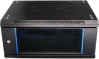 Extralink 19" Fali rack szekrény 4U 600x450mm - Fekete