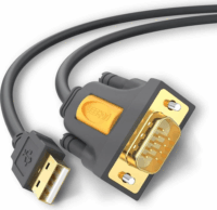 Ugreen 20210 USB-A apa 2.0 - RS232 DB9 apa Aktív adapter kábel - Szürke (1m)