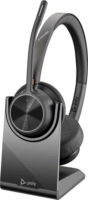 Poly Voyager 4320 UC USB-A/Wireless Headset + Töltőállomás - Fekete