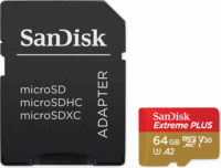 Sandisk Extreme Plus 64GB microSDXC UHS-I Memóriakártya + Adapter