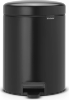 Brabantia 112928 5 literes pedálos rozsdamentes acél szemetes - Fekete