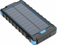Cellect Solar Napelemes Powerbank 10000mAh 10W (2.1A / 5V) - Fekete/Kék
