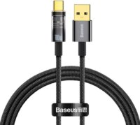 Baseus Explorer Series USB-A apa - USB-C apa 2.0 Adat és töltőkábel - Fekete (1m)