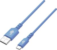 TB USB-A apa - USB-C apa 2.0 Adat és töltő kábel - Kék (1m)