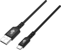 TB USB-A apa - USB-C apa 2.0 Adat és töltő kábel - Fekete (1m)