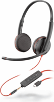 Plantronics Blackwire C3225 USB-C Headset - Fekete