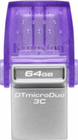 Kingston 64GB DataTraveler microDuo 3C USB 3.2 Pendrive - Lila/Ezüst