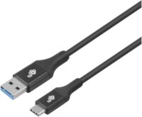 TB USB-A apa - USB-C apa 3.0 Adat és töltő kábel - Fekete (2m)