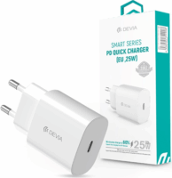 Devia Smart Series Hálózati USB-C töltő - Fehér (25W)