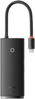 Baseus Lite Series USB Type-C HUB és SD / TF Kártyaolvasó - Fekete