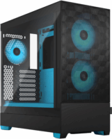 Fractal Design Pop Air RGB Cyan Core TG Clear Tint Számítógépház - Fekete/Kék