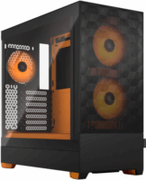 Fractal Design Pop Air RGB Orange Core TG Clear Tint Számítógépház - Fekete/Narancssárga