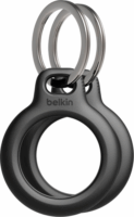 Belkin Secure Holder Apple AirTag Tok kulcskarikával - Fekete (2db)