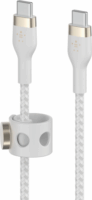 Belkin Flex USB-C apa - USB-C apa Adat- és töltőkábel - Fehér (3m)