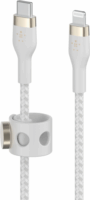Belkin Flex Lightning apa - USB-C apa Adat- és töltőkábel - Fehér (3m)