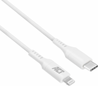 ACT AC3015 USB-C apa - Lightning Adat és töltő kábel - Fehér(2m)