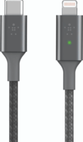 Belkin Smart LED Lightning apa - USB-C apa Adat- és töltőkábel - Fekete (1,2m)