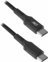 ACT AC3096 USB-C apa - USB-C apa 2.0 Adat és töltő kábel - Fekete (1m)