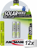Ansmann Solar maxE NiMH Micro AAA 550 mAh Újratölthető elem (12x2/csomag)