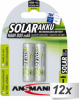 Ansmann Solar maxE NiMH Mignon AA 800 mAh Újratölthető elem (12x2/csomag)
