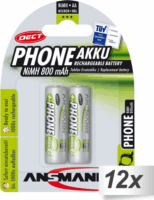 Ansmann Phone maxE NiMH AA 800 mAh Újratölthető elem (12x2/csomag)