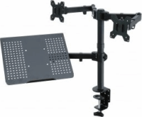 ART RAMM L-25 13"-27" LCD TV/Monitor asztali tartó kar + Laptop tartó - Fekete