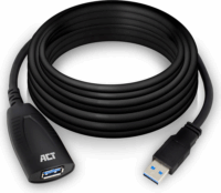 ACT AC6105 USB-A apa - USB-A anya 3.2 Aktív hosszabbító kábel - Fekete (5m)