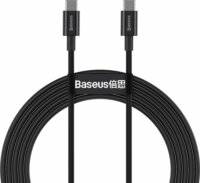 Baseus Superior Series USB-C apa - USB-C apa 2.0 Adat és töltőkábel - Fekete (2m)