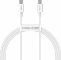 Baseus Superior Series USB-C apa - USB-C apa 2.0 Adat és töltőkábel - Fehér (1m)