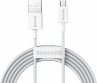 Baseus Superior Series USB-A apa - Micro USB apa 2.0 Adat és töltőkábel - Fehér (2m)