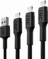 GC Ray USB-A - Lightning apa 2.0 Adat és töltő kábel szett - Fehér (0,3m 1,2m 2m)